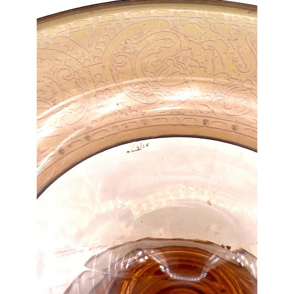 Victorian Silver Positive Tested 925 Glass Candle Holder Pink Depression - Picture 5 of 5